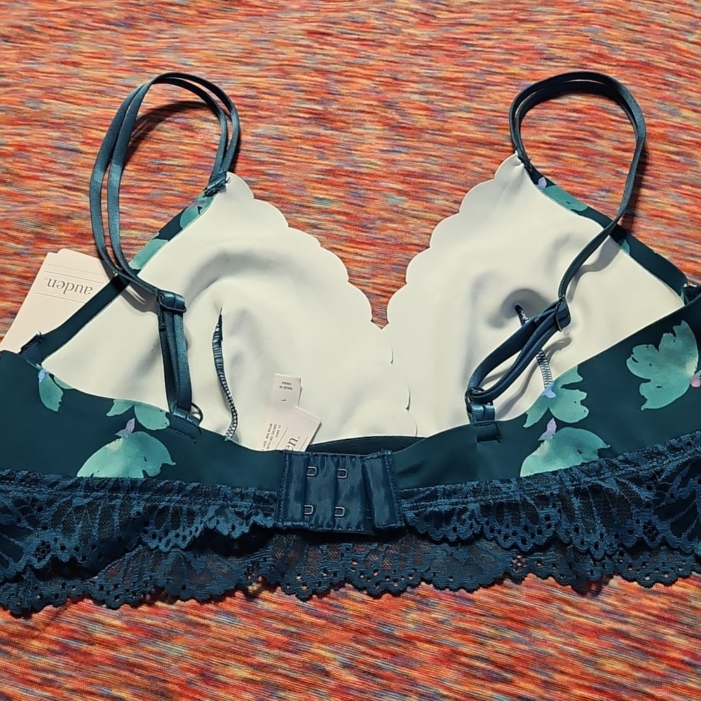 Auden Green Floral Lace Bralette NWT - Picture 8 of 11